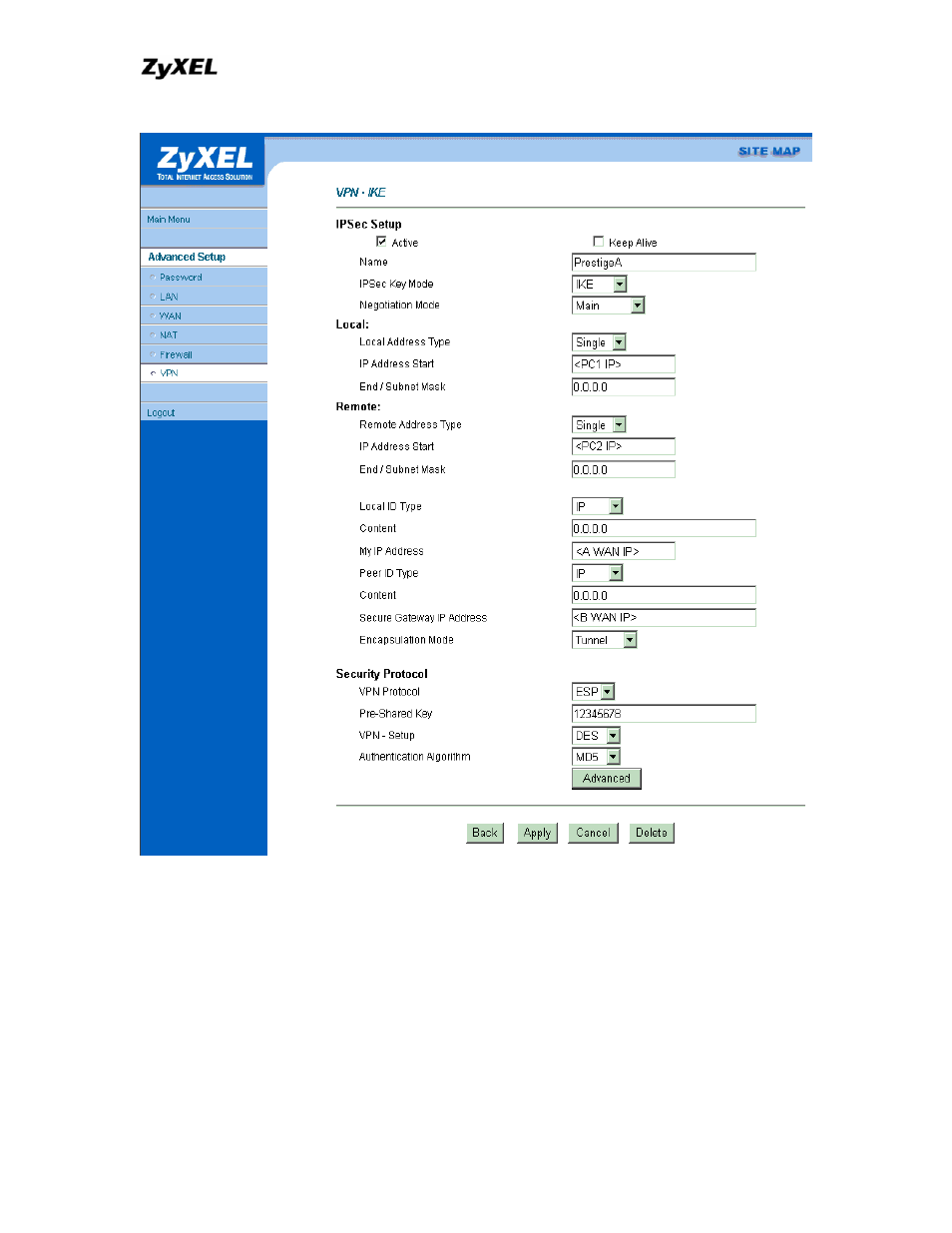 ZyXEL Communications P-202 User Manual | Page 142 / 434