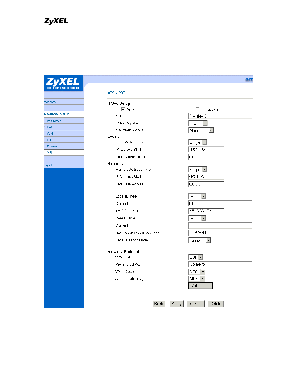 ZyXEL Communications P-202 User Manual | Page 165 / 434