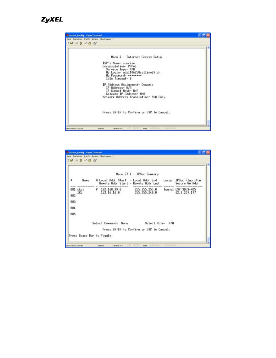 ZyXEL Communications P-202 User Manual | Page 211 / 434