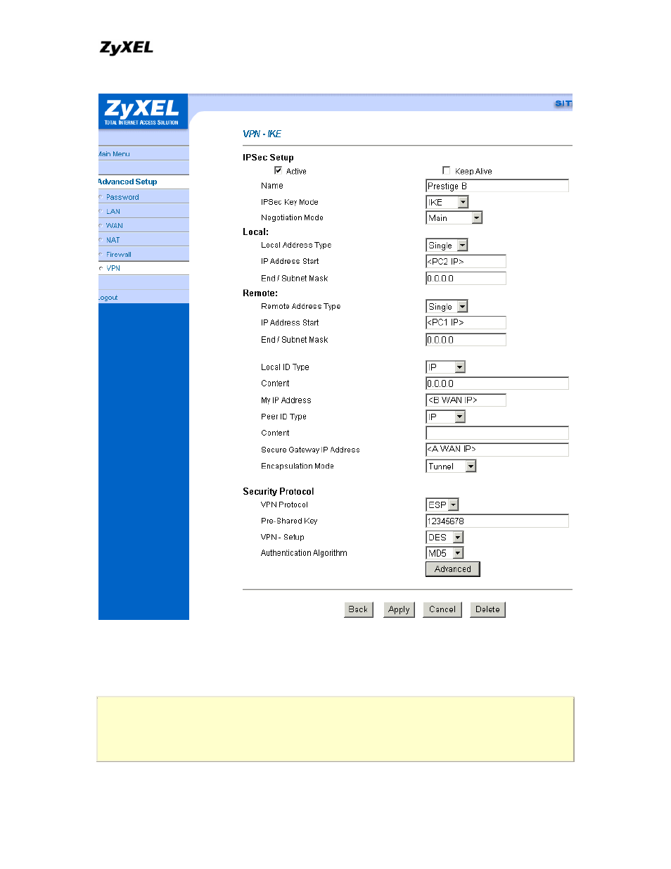 ZyXEL Communications P-202 User Manual | Page 252 / 434