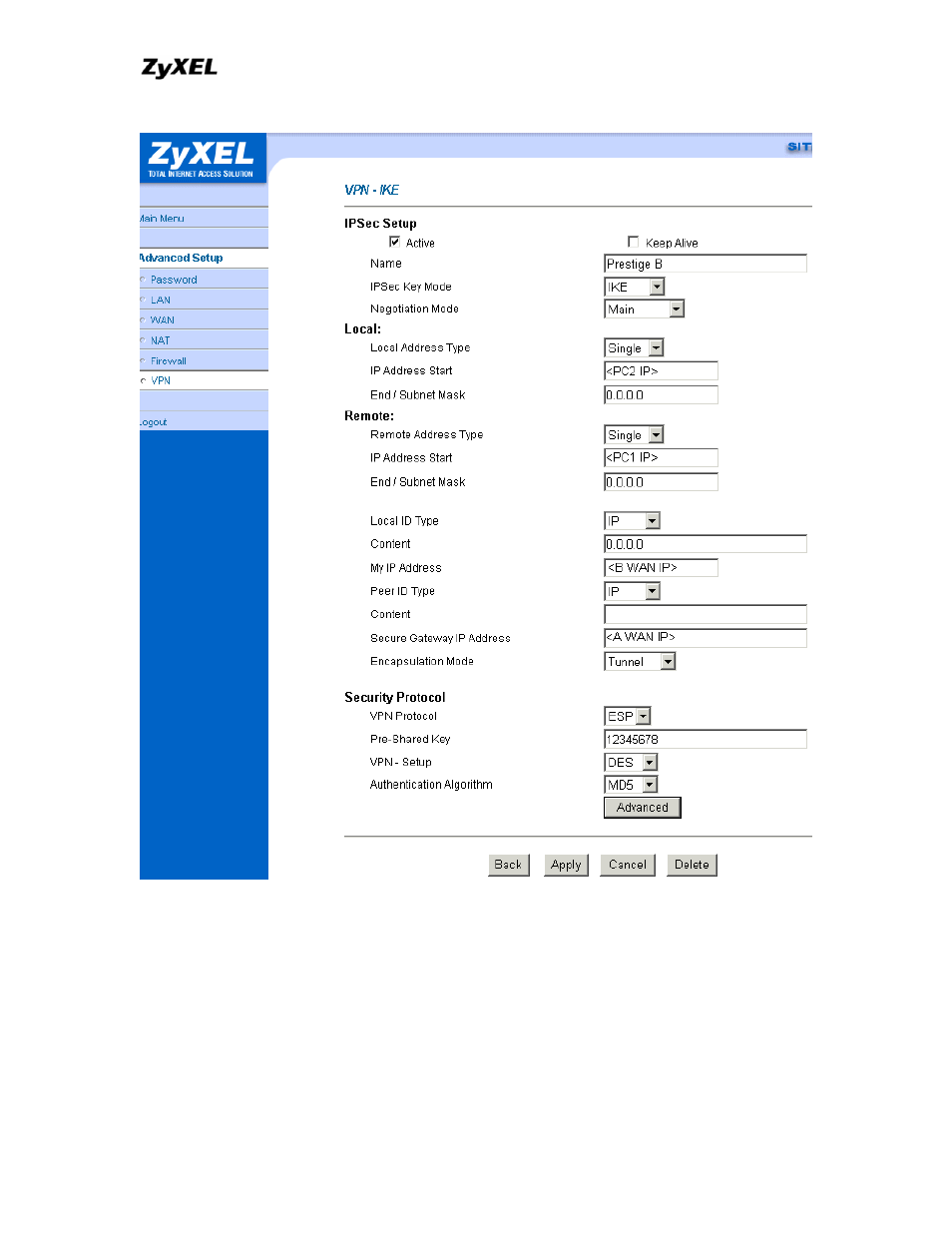 ZyXEL Communications P-202 User Manual | Page 261 / 434