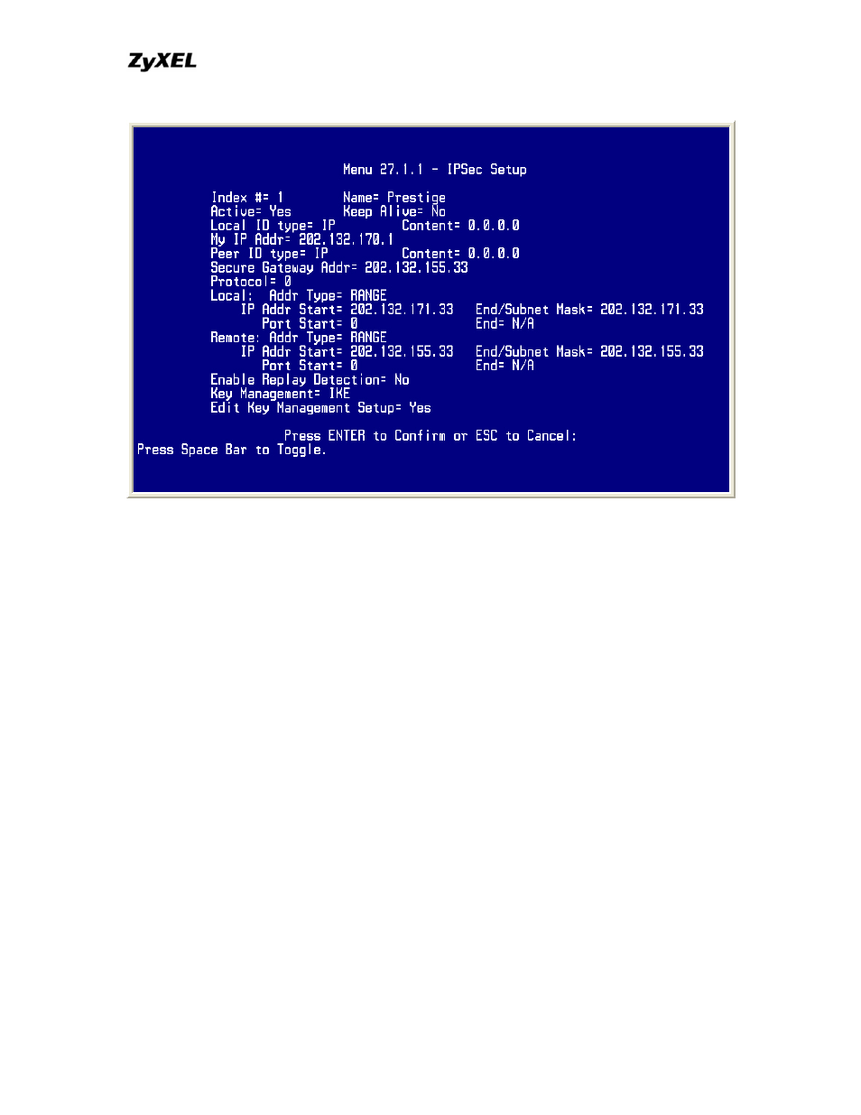 ZyXEL Communications P-202 User Manual | Page 262 / 434