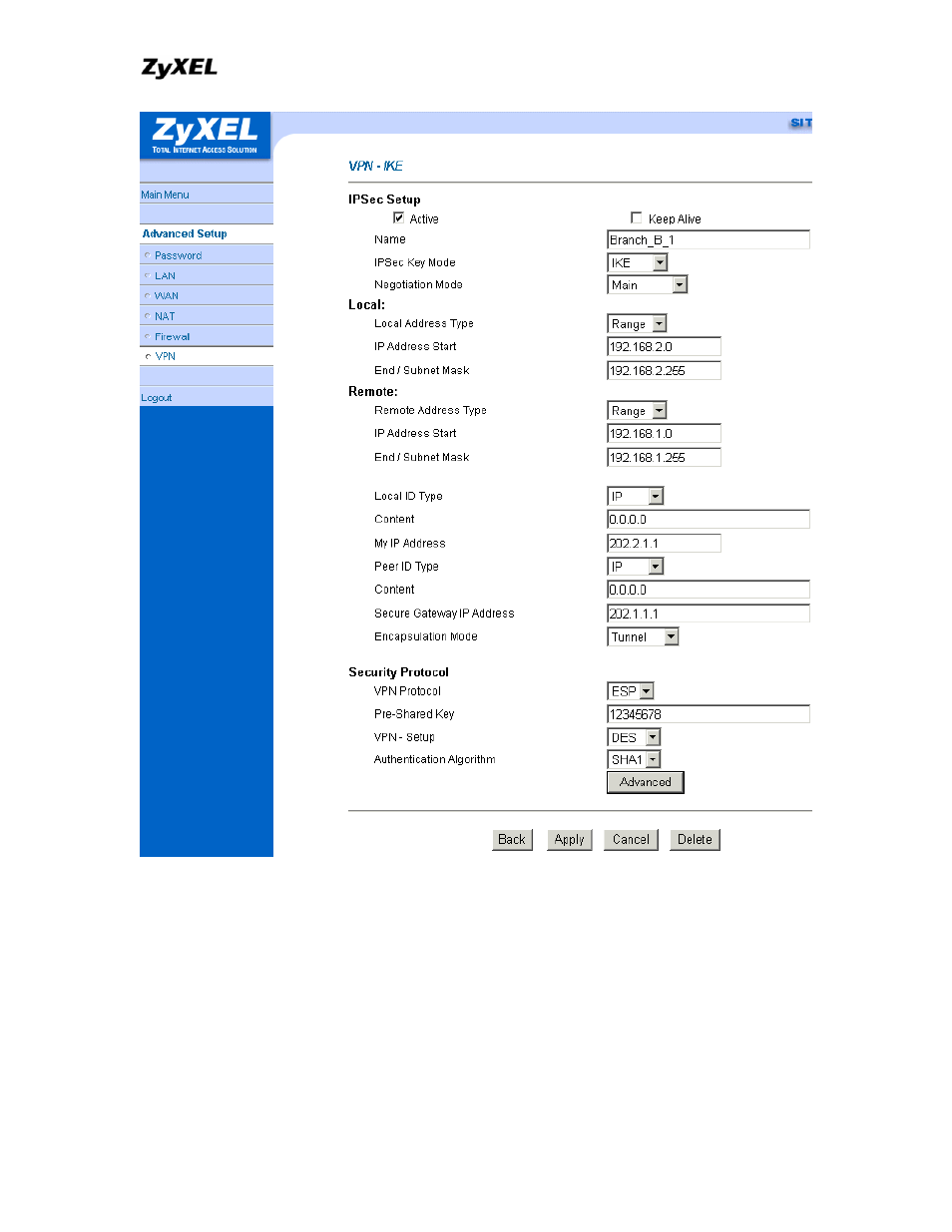 ZyXEL Communications P-202 User Manual | Page 352 / 434