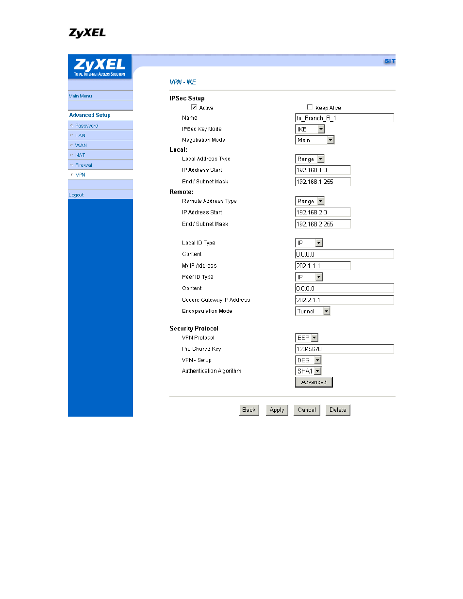 ZyXEL Communications P-202 User Manual | Page 358 / 434