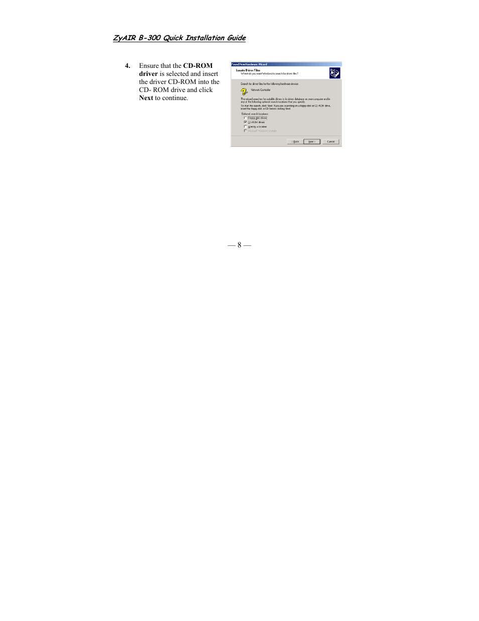 ZyXEL Communications Wireless LAN PCI Card B-300 User Manual | Page 8 / 13