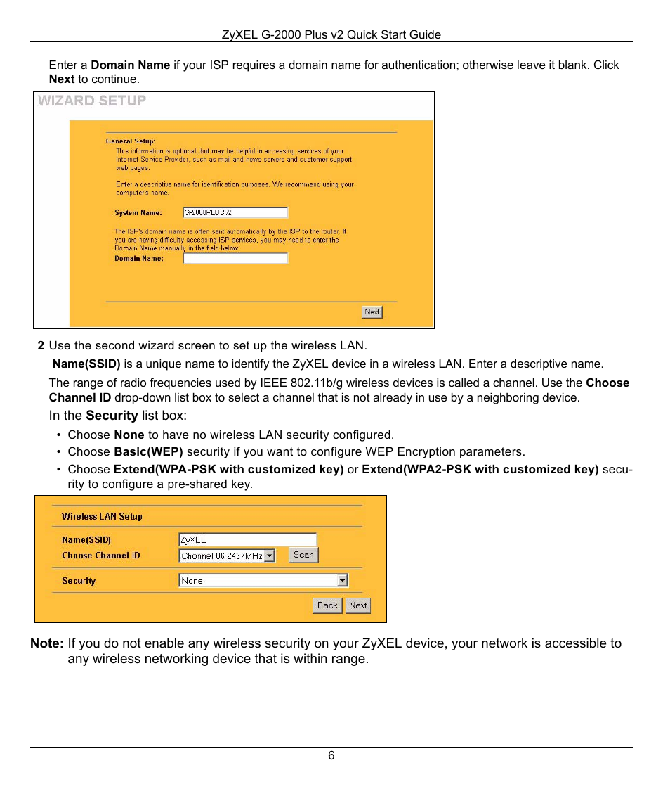 ZyXEL Communications G-2000 Plus V2 User Manual | Page 6 / 12