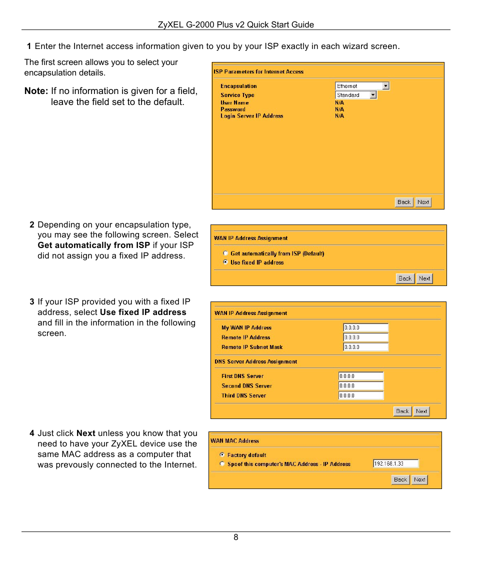 ZyXEL Communications G-2000 Plus V2 User Manual | Page 8 / 12