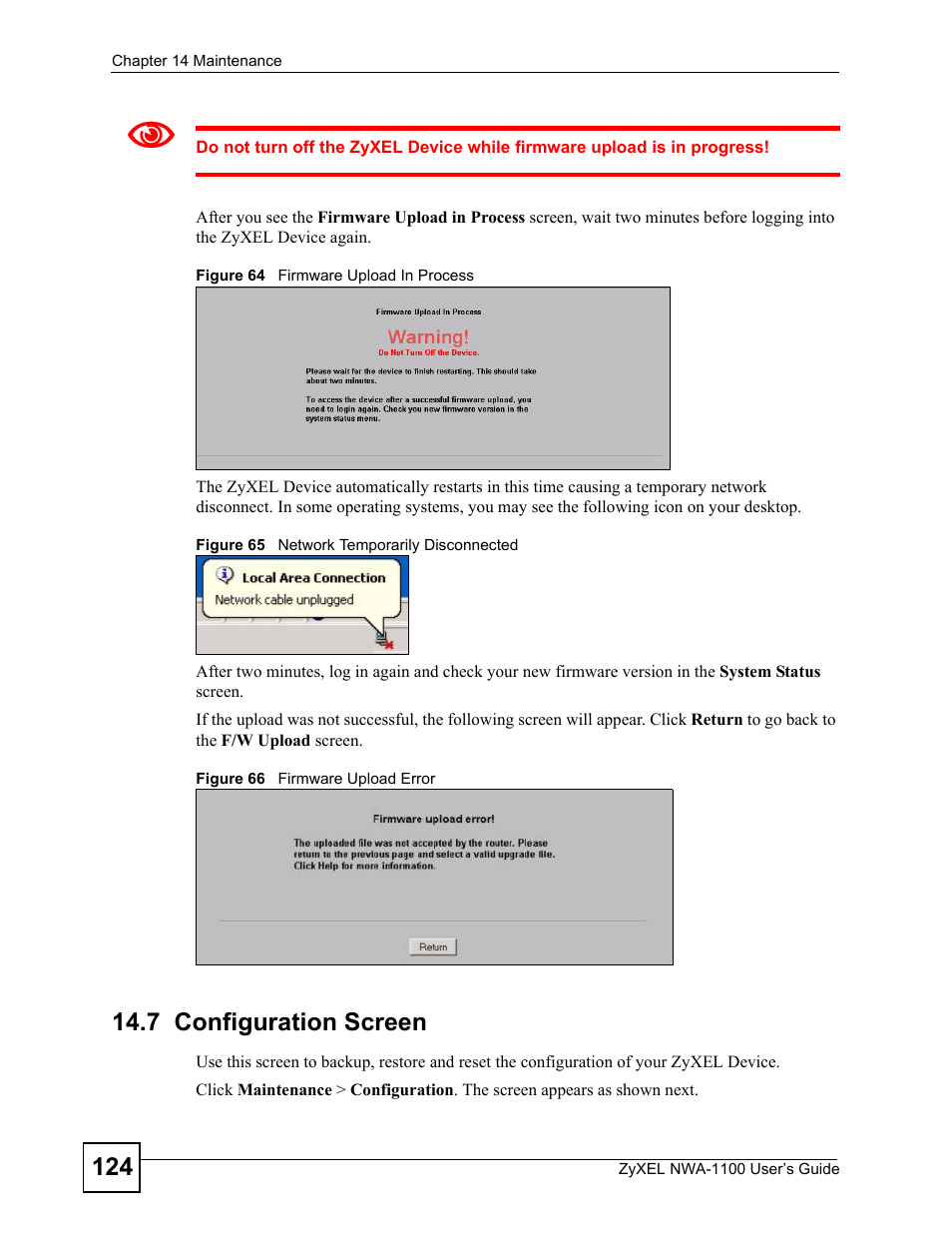 7 configuration screen | ZyXEL Communications 802.11b/g Wireless Access Point NWA-1100 User Manual | Page 124 / 206