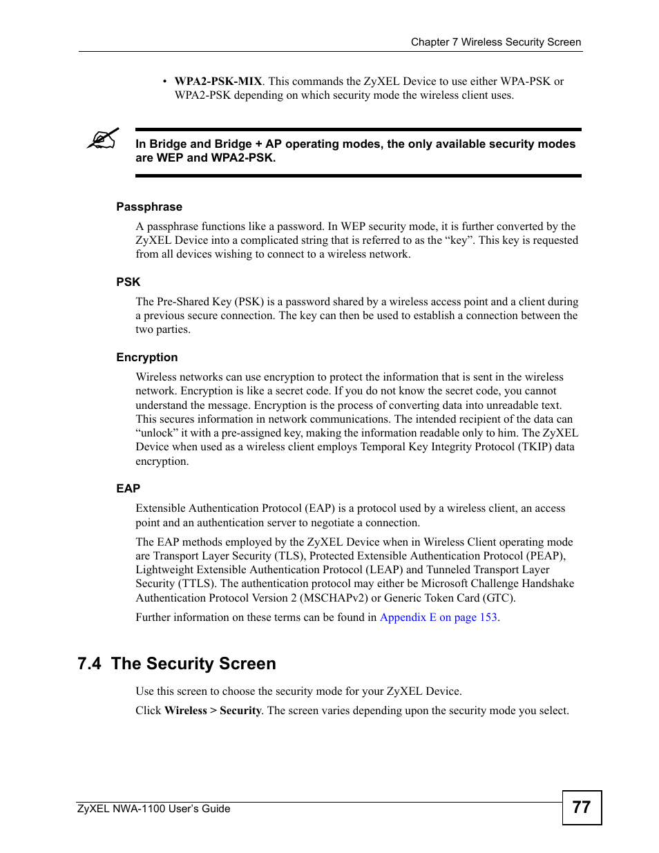 4 the security screen, For directions | ZyXEL Communications 802.11b/g Wireless Access Point NWA-1100 User Manual | Page 77 / 206