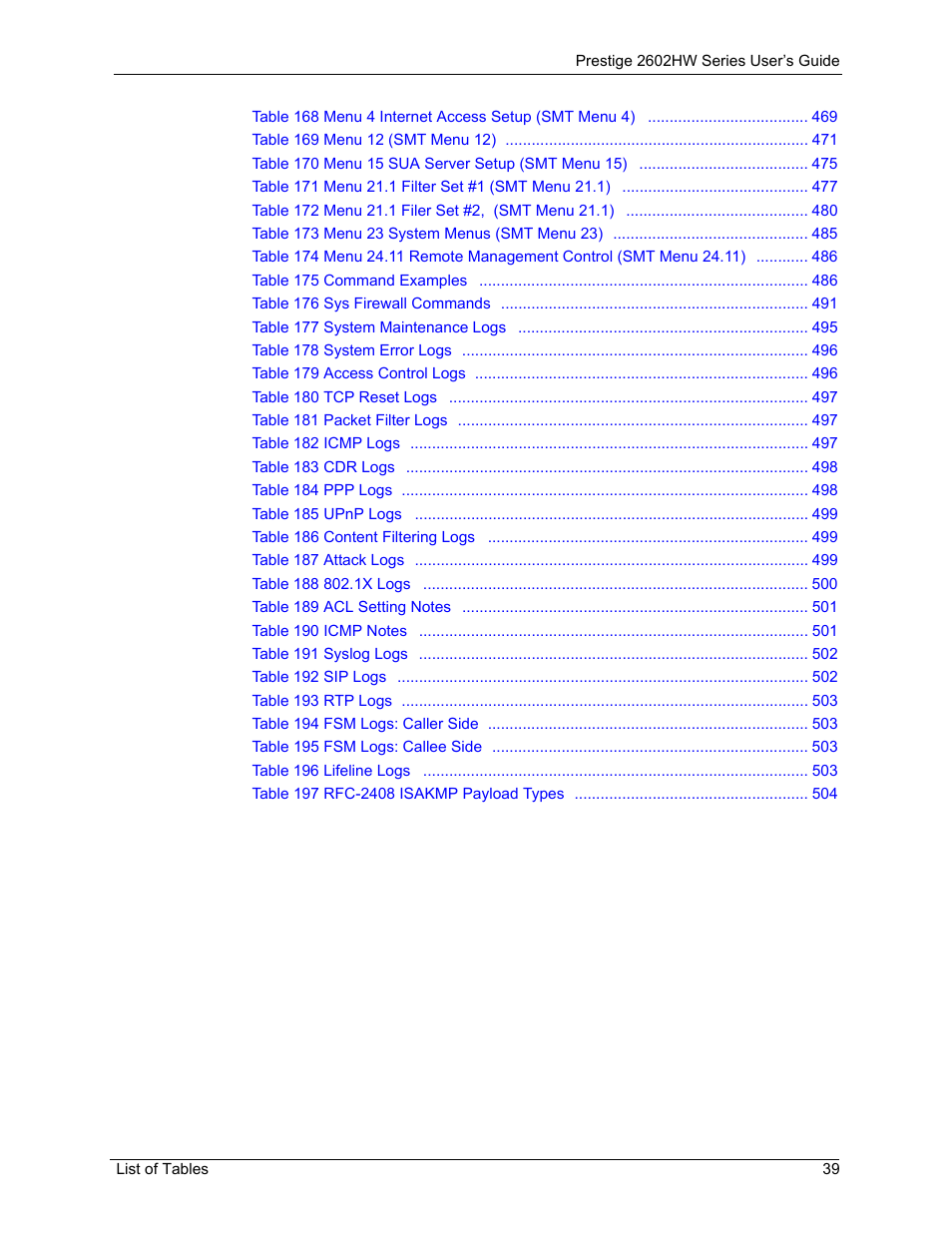 ZyXEL Communications ADSL VoIP IAD with 802.11g Wireless 2602HW Series User Manual | Page 39 / 519