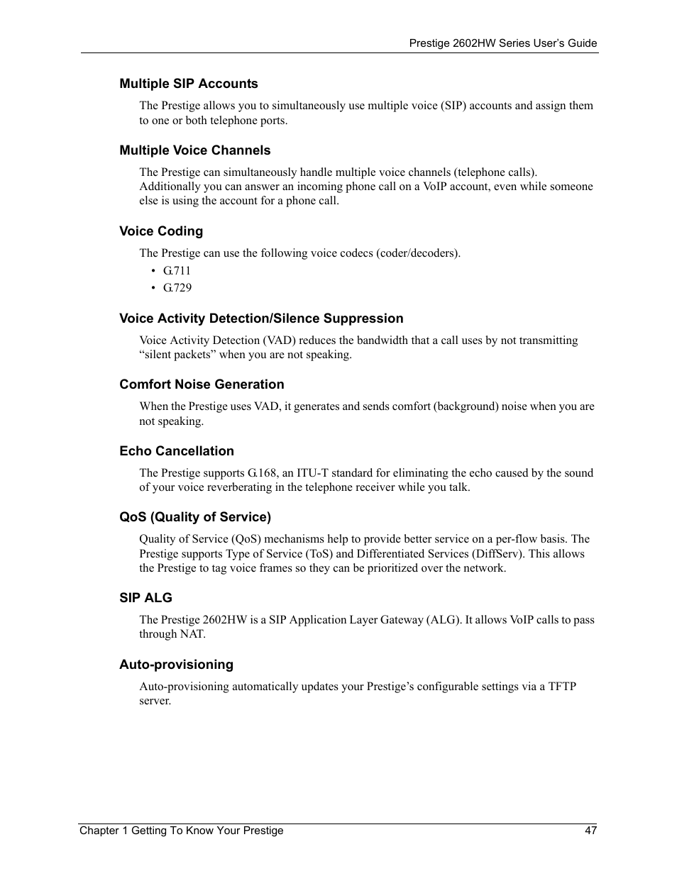 ZyXEL Communications ADSL VoIP IAD with 802.11g Wireless 2602HW Series User Manual | Page 47 / 519