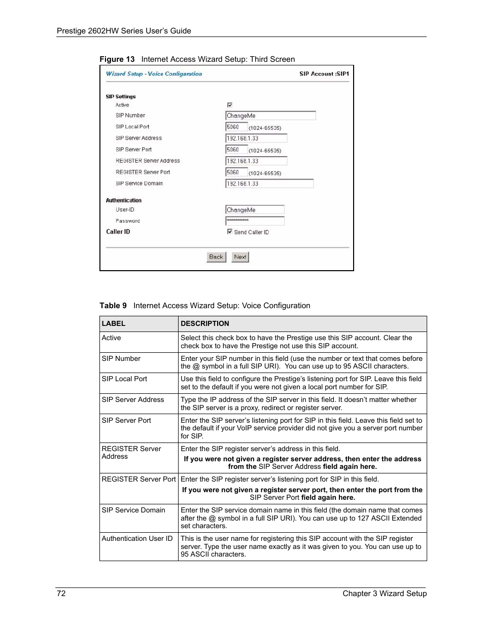 ZyXEL Communications ADSL VoIP IAD with 802.11g Wireless 2602HW Series User Manual | Page 72 / 519