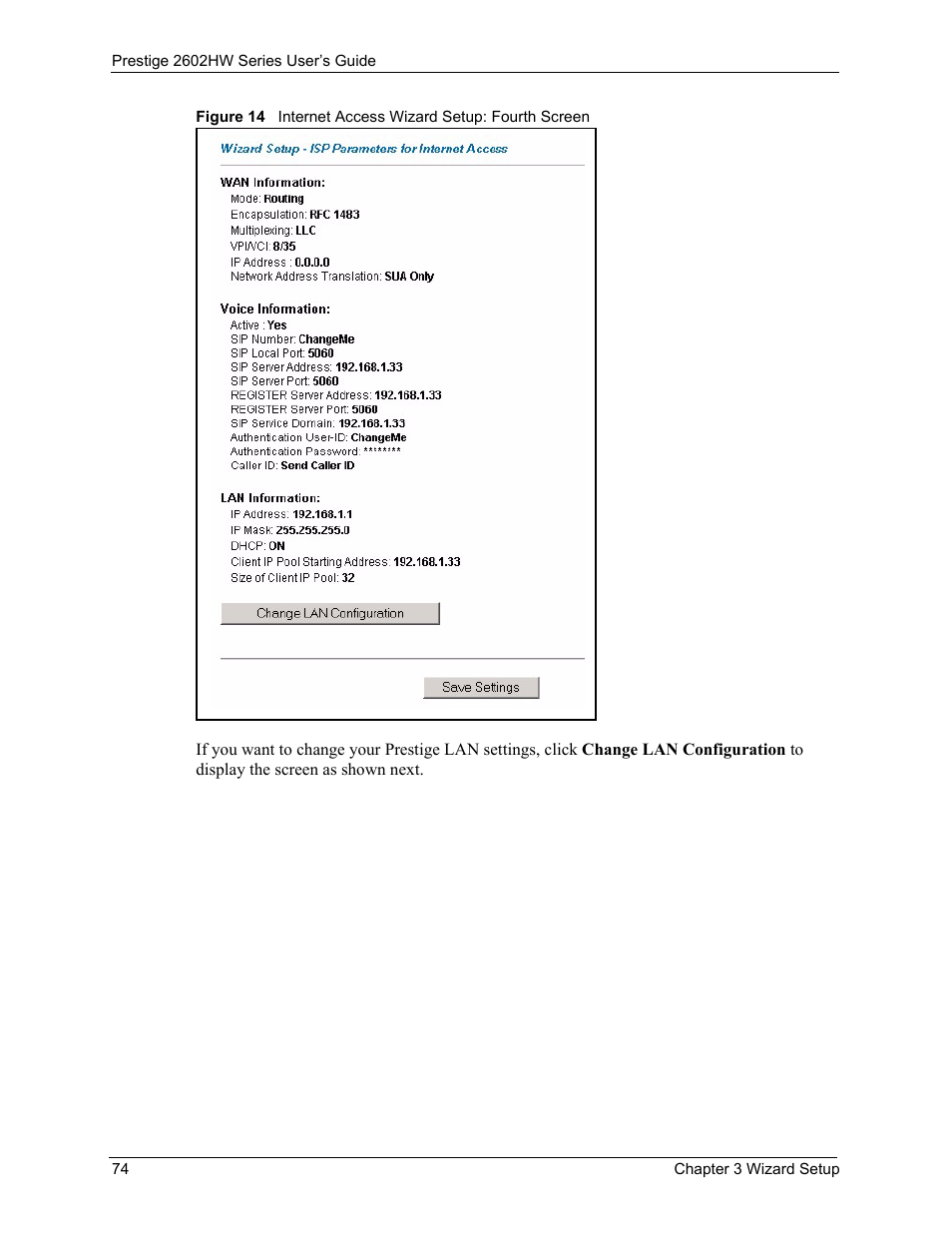 ZyXEL Communications ADSL VoIP IAD with 802.11g Wireless 2602HW Series User Manual | Page 74 / 519