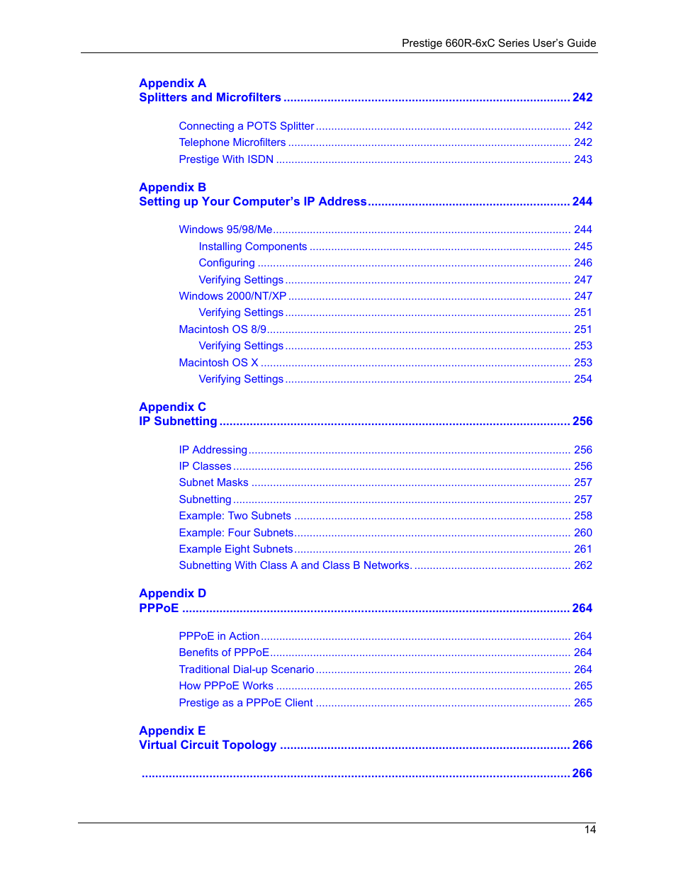 ZyXEL Communications ADSL/ADSL2/ADSL2+ Router 660R-6xC Series User Manual | Page 15 / 282