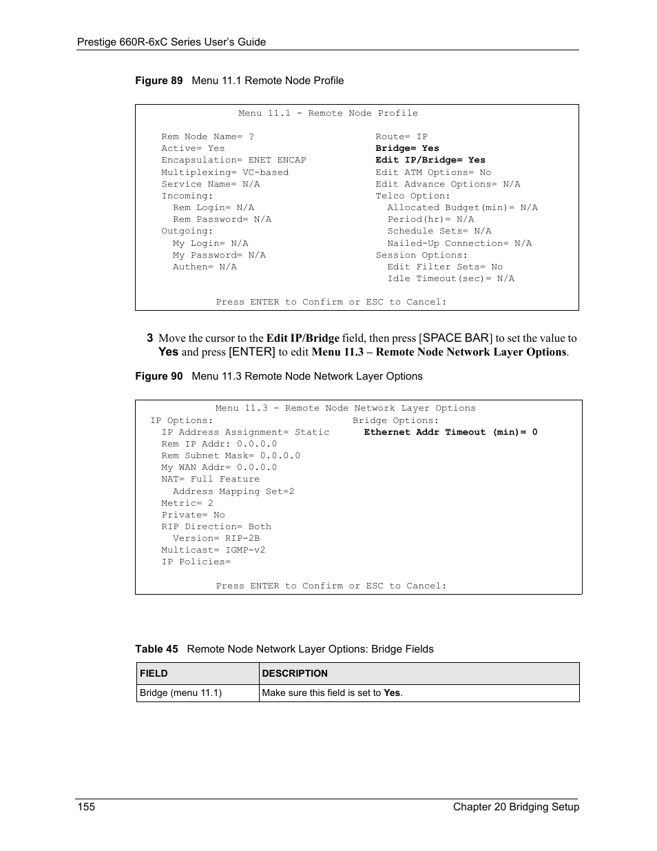 ZyXEL Communications ADSL/ADSL2/ADSL2+ Router 660R-6xC Series User Manual | Page 156 / 282