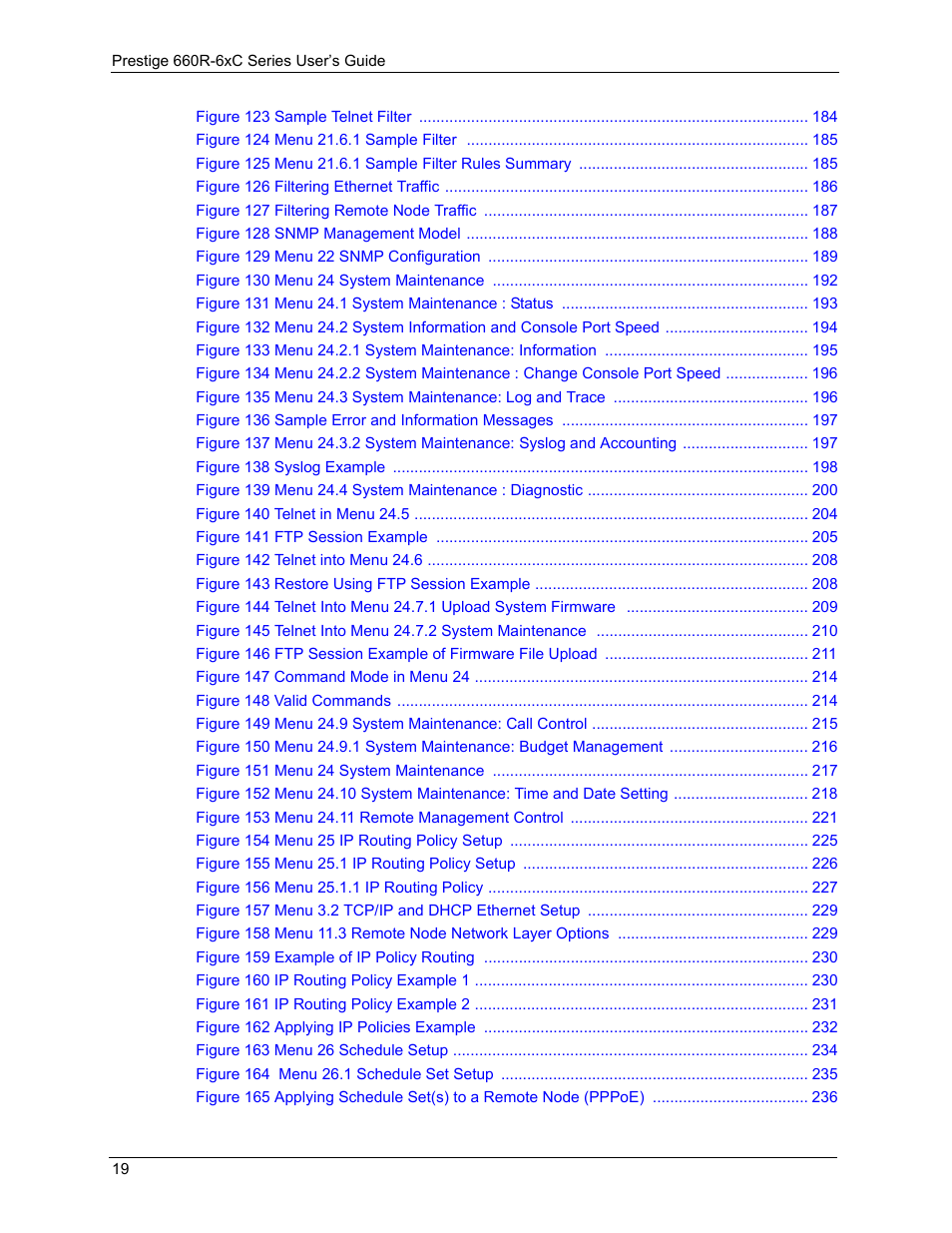 ZyXEL Communications ADSL/ADSL2/ADSL2+ Router 660R-6xC Series User Manual | Page 20 / 282