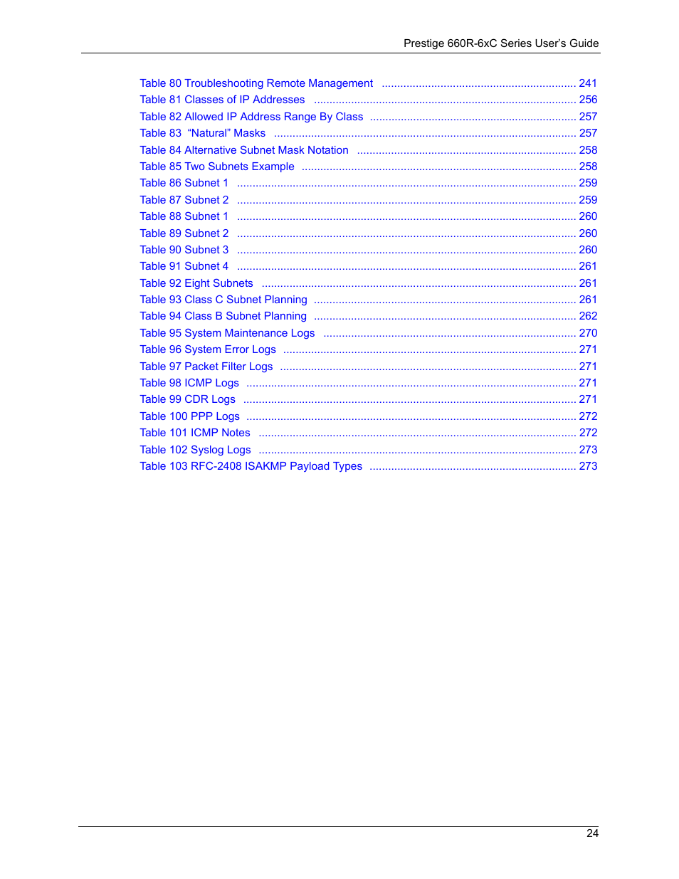 ZyXEL Communications ADSL/ADSL2/ADSL2+ Router 660R-6xC Series User Manual | Page 25 / 282