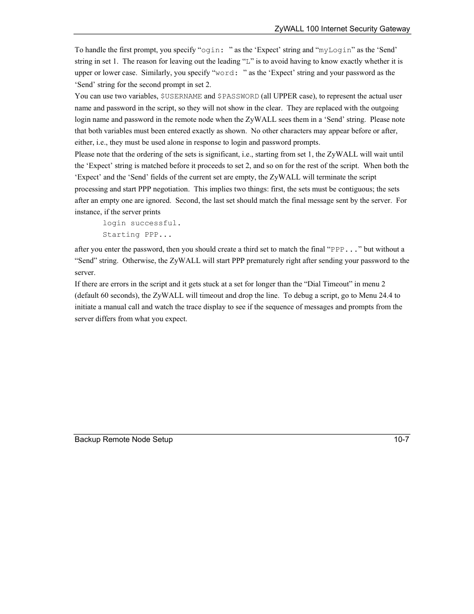 ZyXEL Communications Internet Security Gateway ZyWALL 100 User Manual | Page 106 / 356