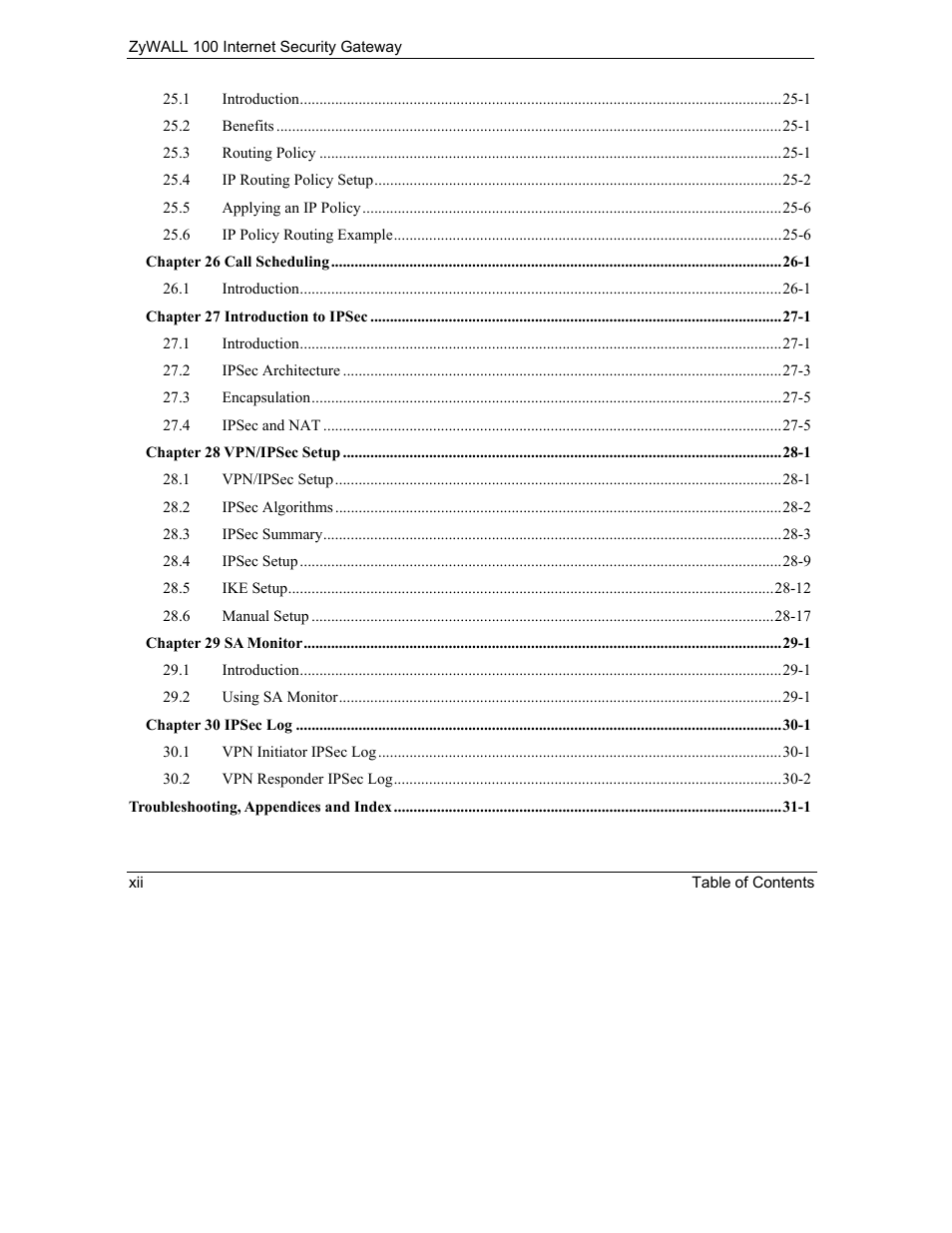 ZyXEL Communications Internet Security Gateway ZyWALL 100 User Manual | Page 12 / 356