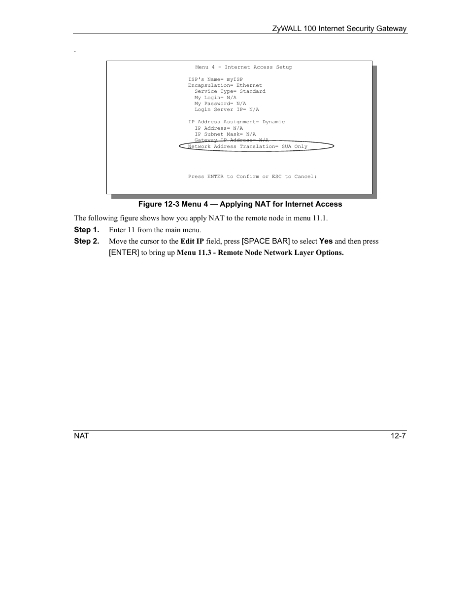 ZyXEL Communications Internet Security Gateway ZyWALL 100 User Manual | Page 120 / 356