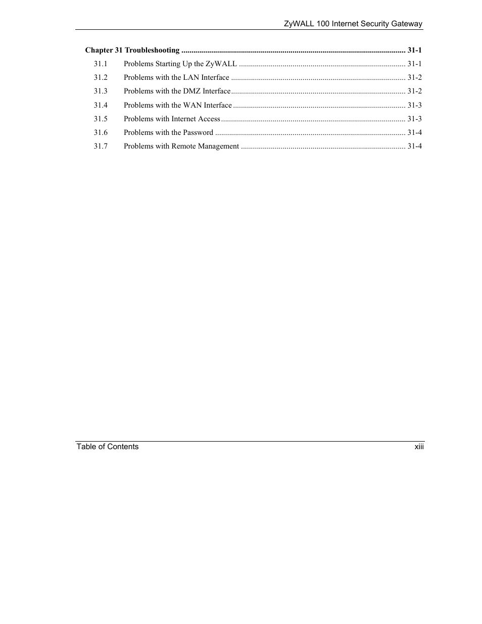 ZyXEL Communications Internet Security Gateway ZyWALL 100 User Manual | Page 13 / 356
