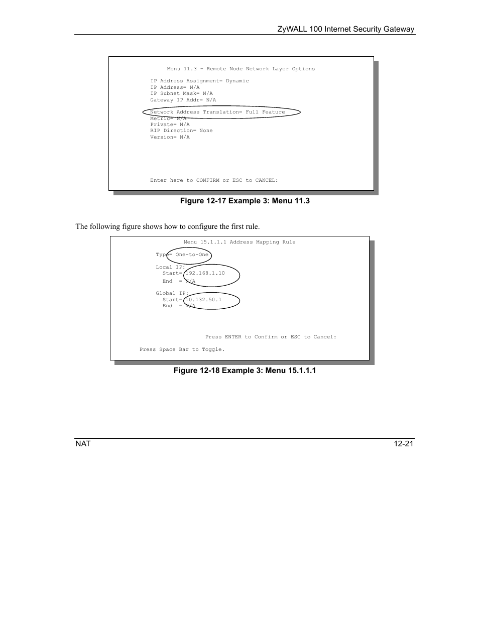 ZyXEL Communications Internet Security Gateway ZyWALL 100 User Manual | Page 134 / 356