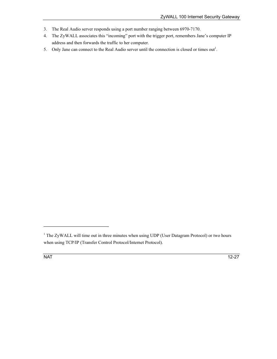 ZyXEL Communications Internet Security Gateway ZyWALL 100 User Manual | Page 140 / 356