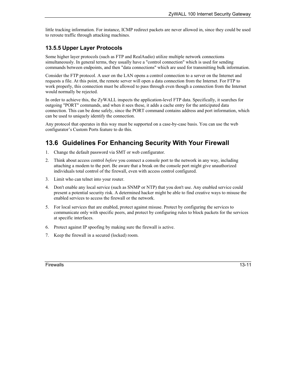 ZyXEL Communications Internet Security Gateway ZyWALL 100 User Manual | Page 153 / 356