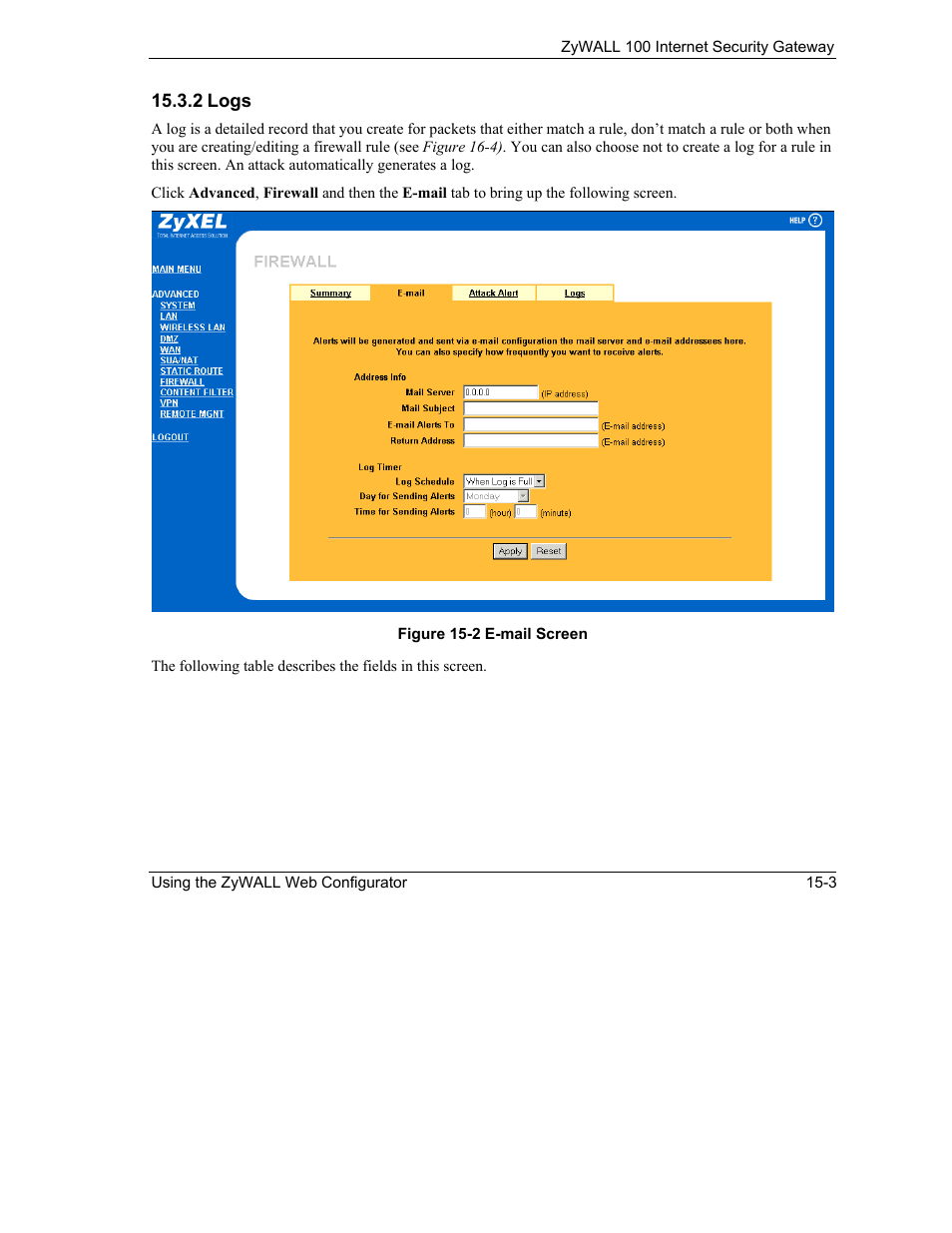ZyXEL Communications Internet Security Gateway ZyWALL 100 User Manual | Page 163 / 356