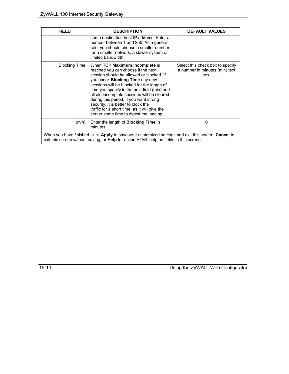 ZyXEL Communications Internet Security Gateway ZyWALL 100 User Manual | Page 170 / 356