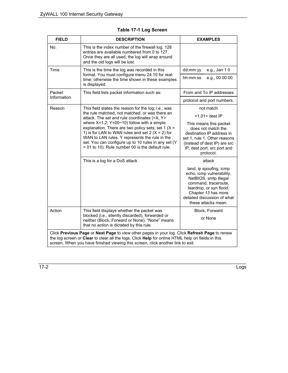 ZyXEL Communications Internet Security Gateway ZyWALL 100 User Manual | Page 192 / 356