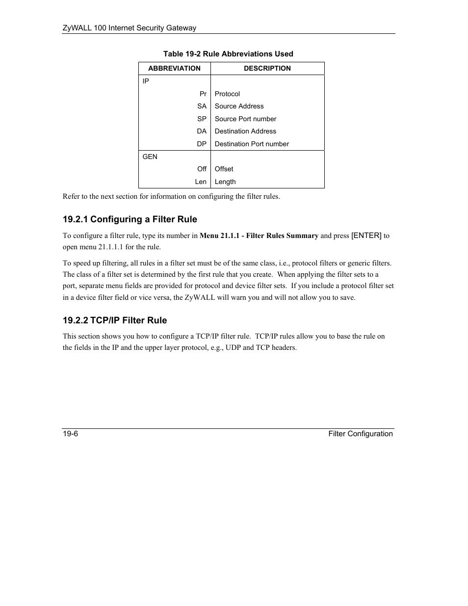 ZyXEL Communications Internet Security Gateway ZyWALL 100 User Manual | Page 201 / 356