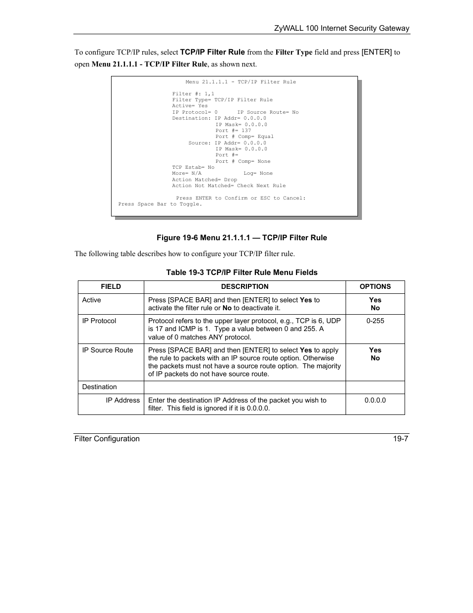ZyXEL Communications Internet Security Gateway ZyWALL 100 User Manual | Page 202 / 356