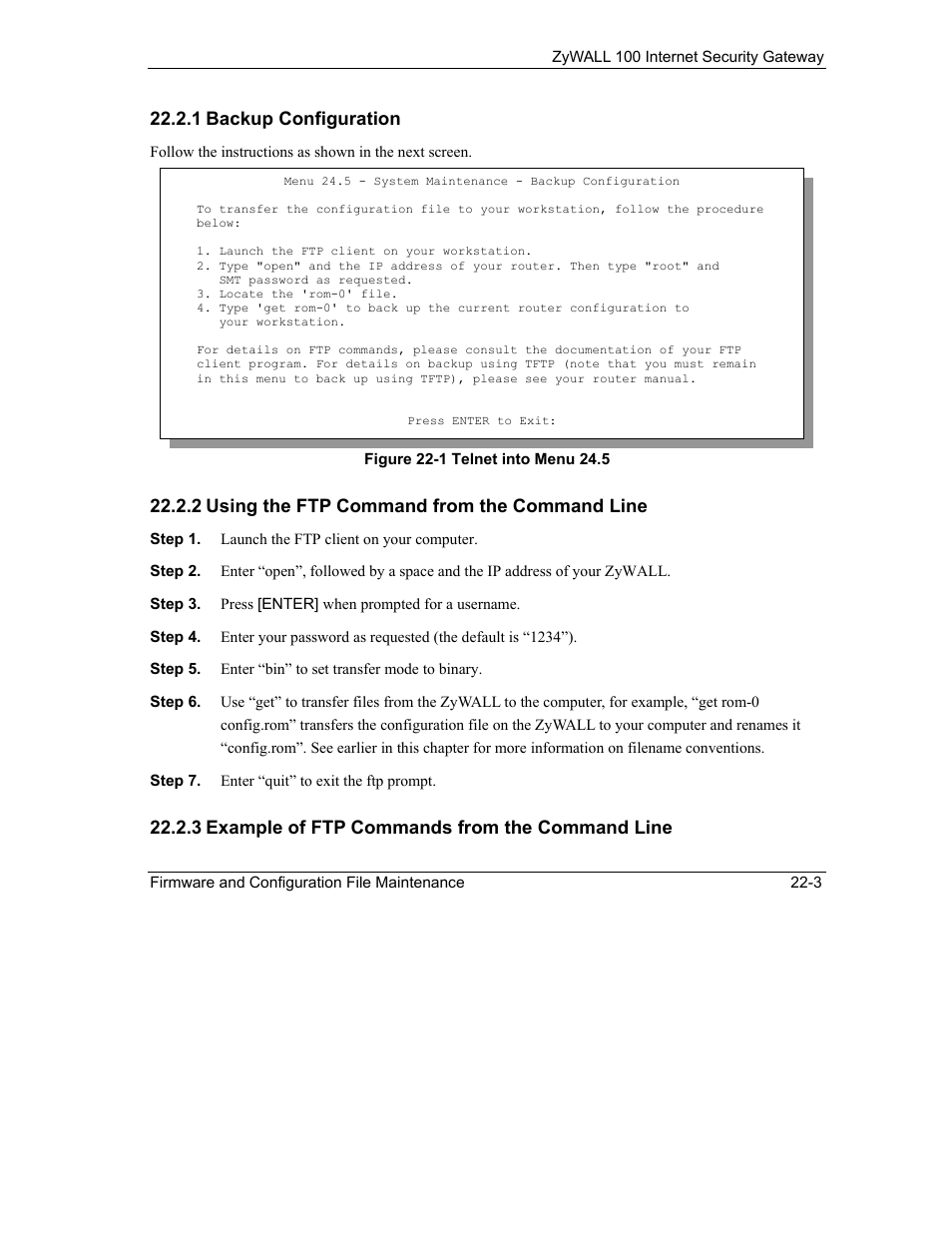 ZyXEL Communications Internet Security Gateway ZyWALL 100 User Manual | Page 232 / 356