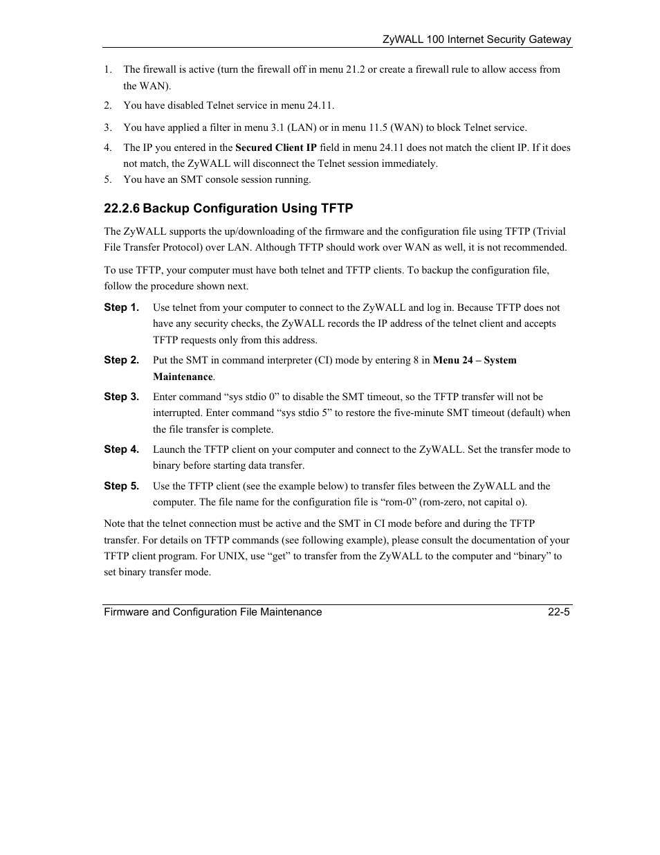 ZyXEL Communications Internet Security Gateway ZyWALL 100 User Manual | Page 234 / 356
