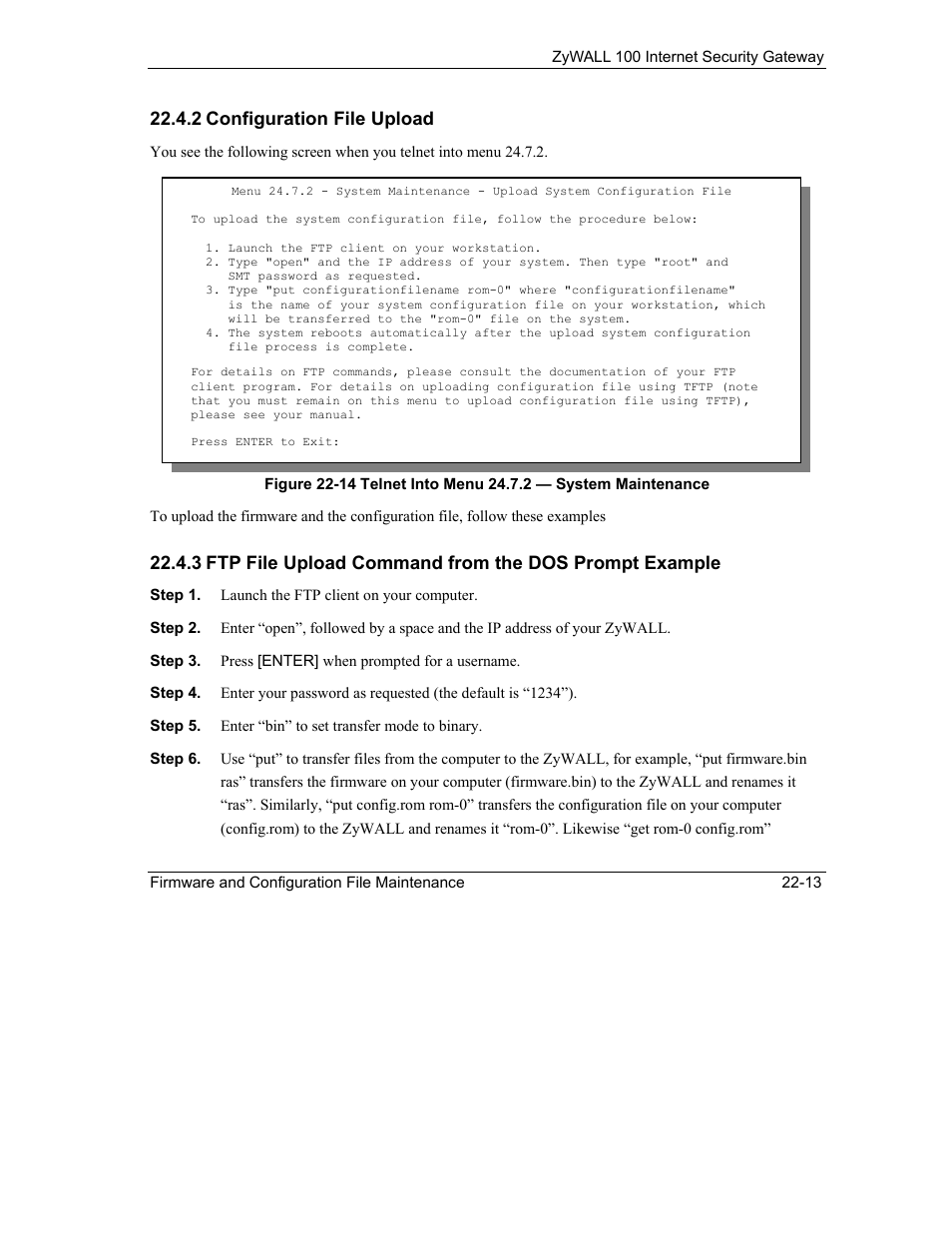 ZyXEL Communications Internet Security Gateway ZyWALL 100 User Manual | Page 242 / 356