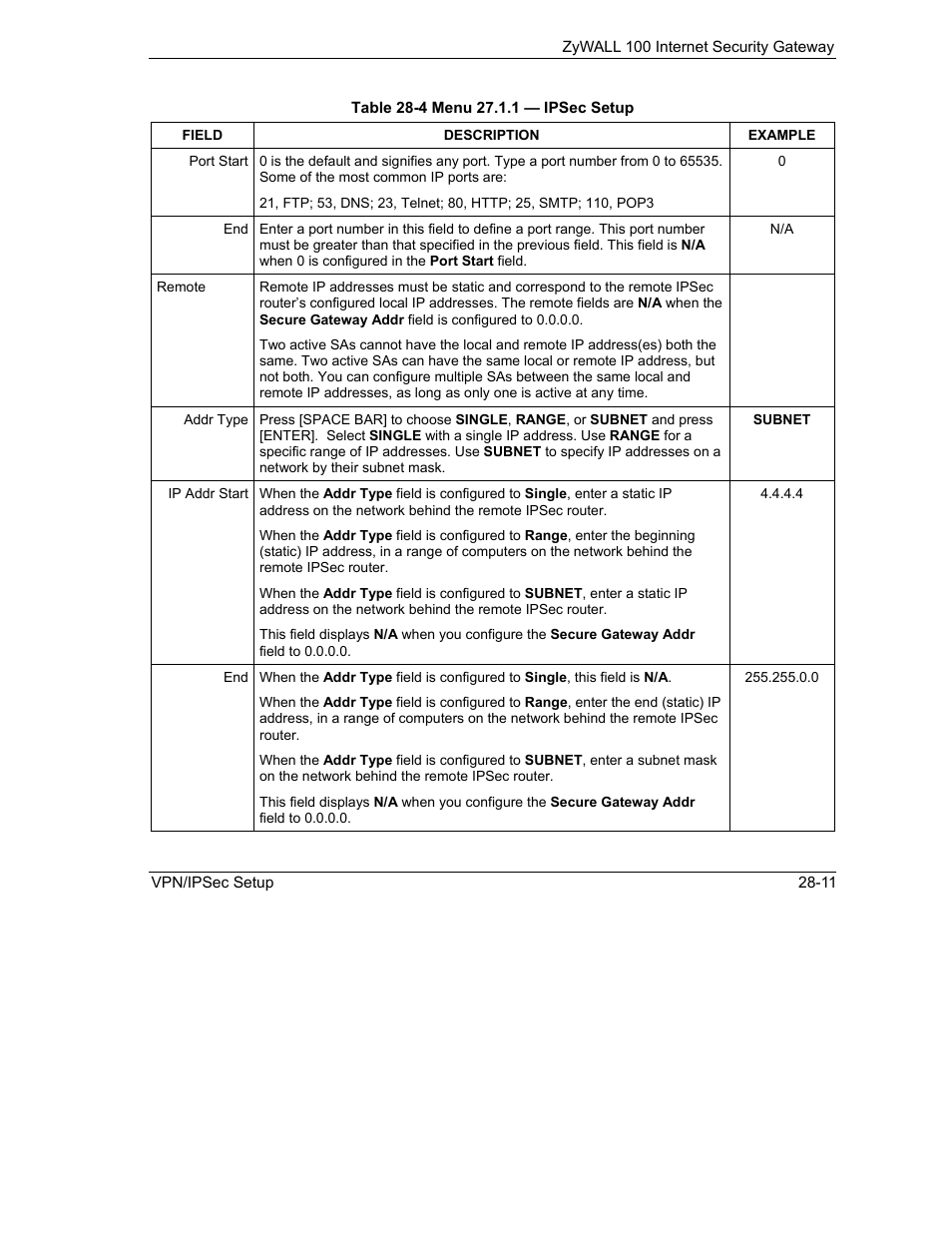 ZyXEL Communications Internet Security Gateway ZyWALL 100 User Manual | Page 294 / 356