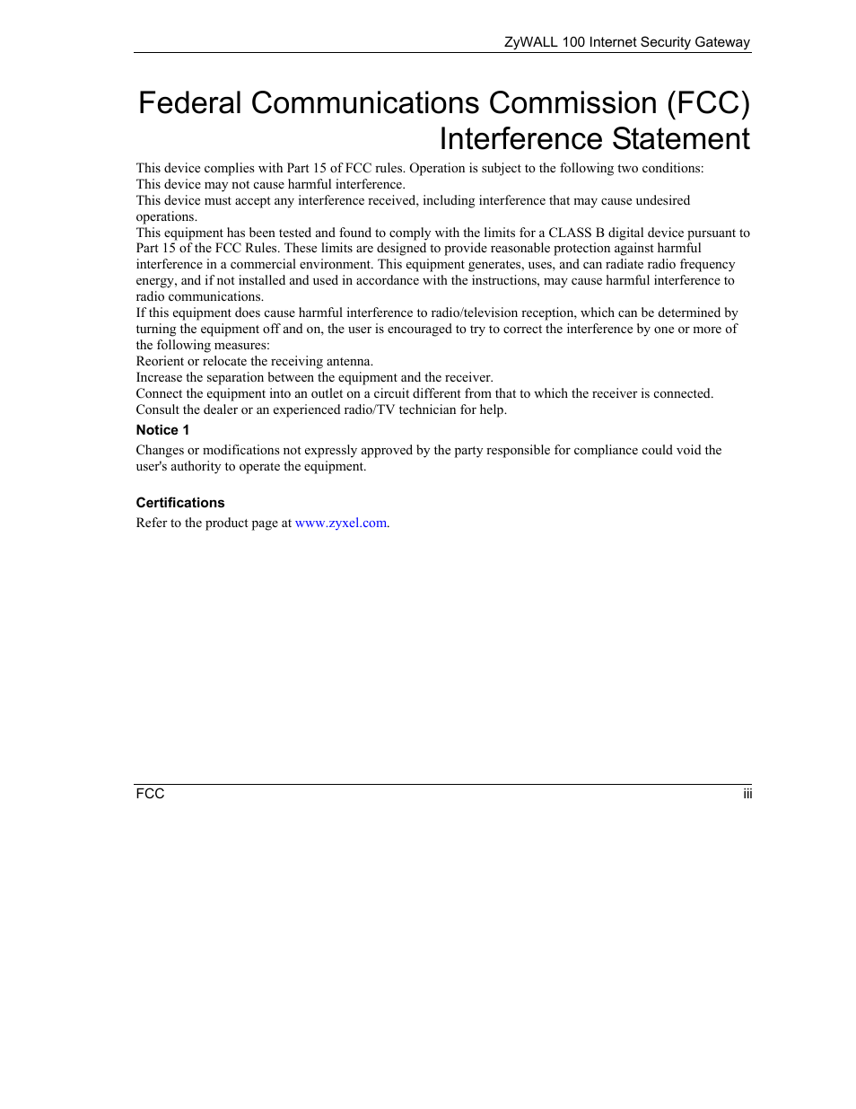 ZyXEL Communications Internet Security Gateway ZyWALL 100 User Manual | Page 3 / 356