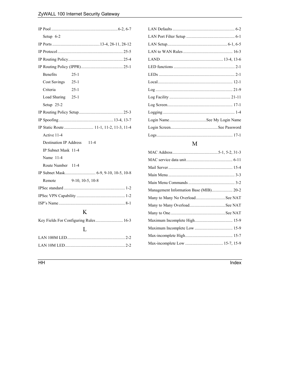 ZyXEL Communications Internet Security Gateway ZyWALL 100 User Manual | Page 350 / 356