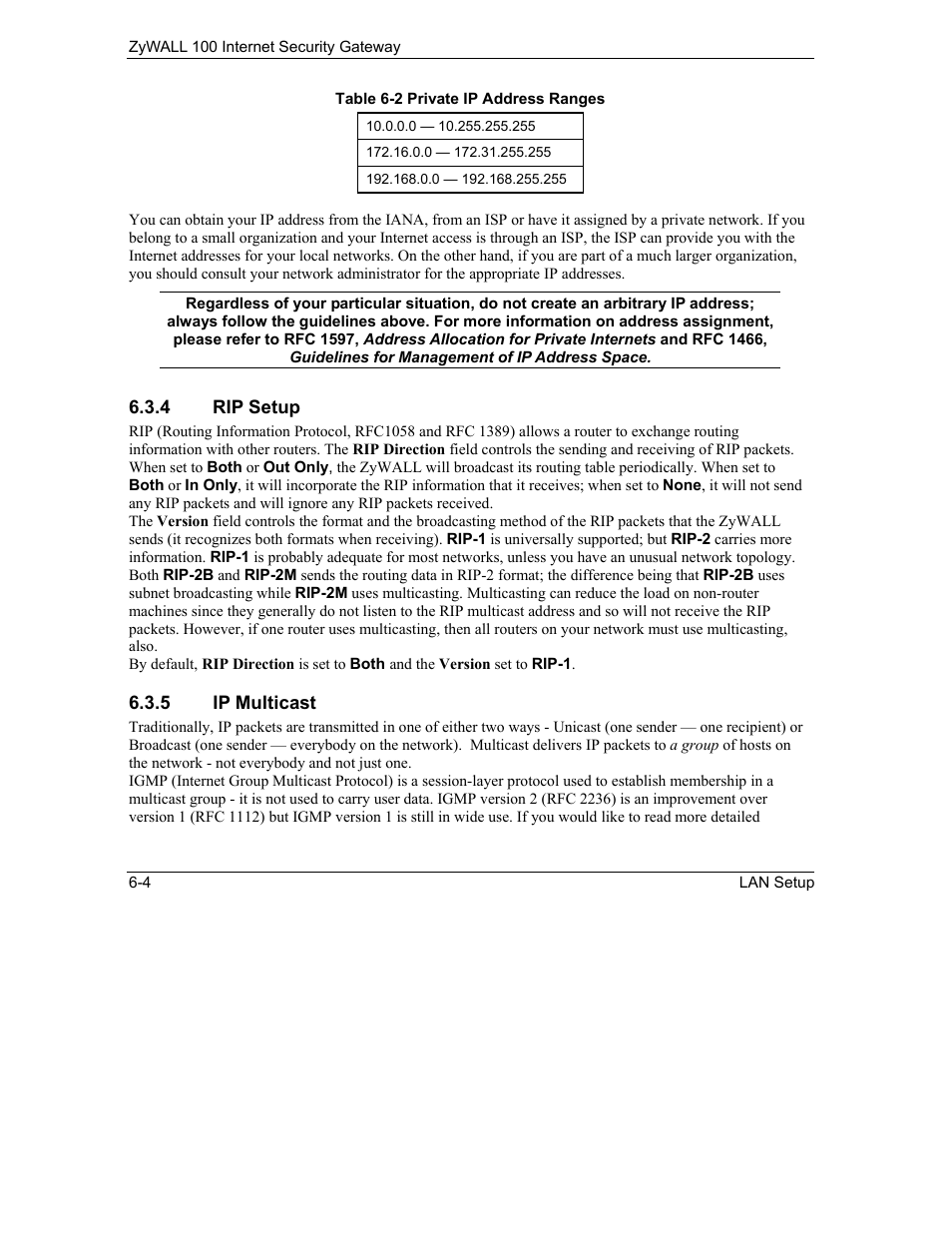 ZyXEL Communications Internet Security Gateway ZyWALL 100 User Manual | Page 63 / 356