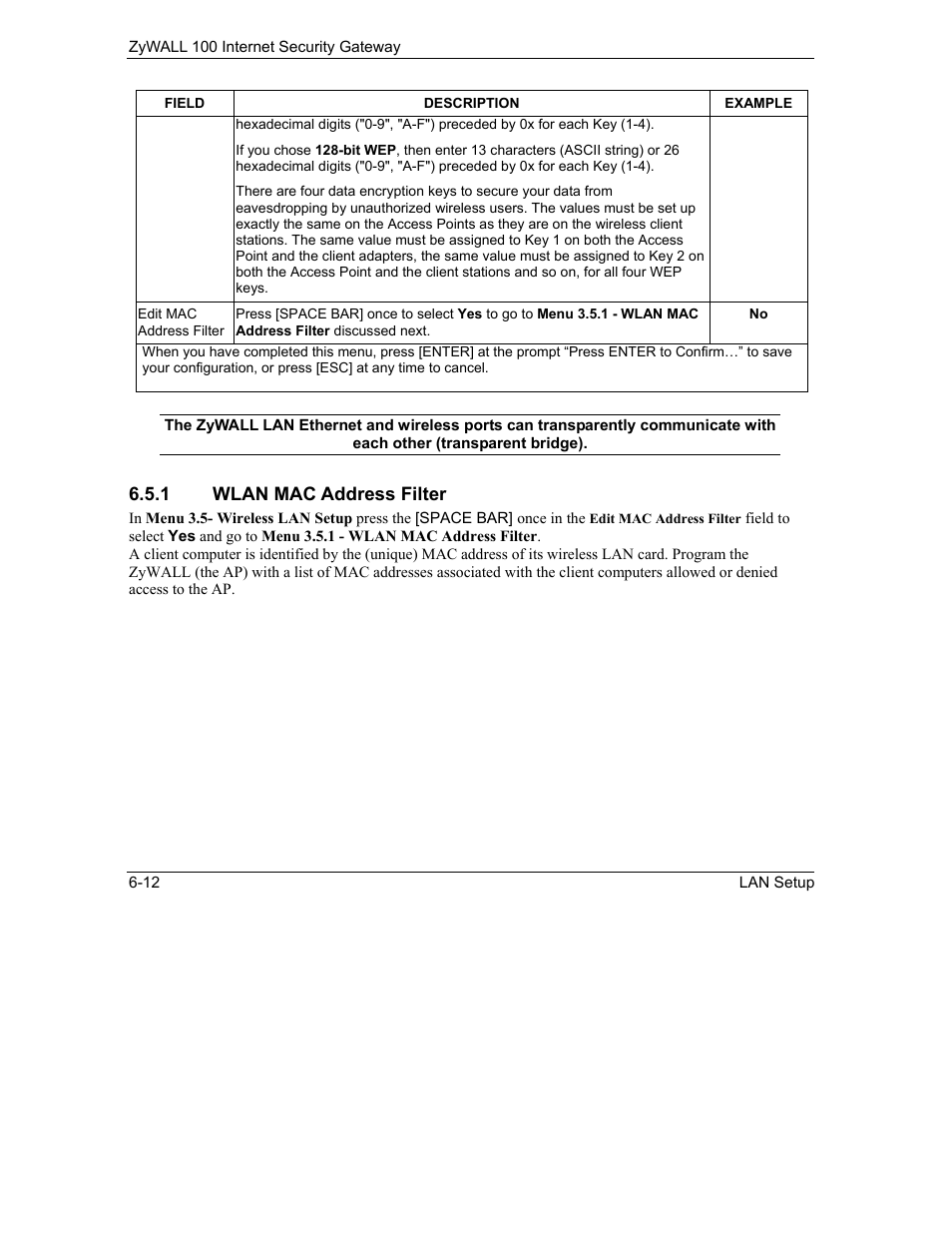 ZyXEL Communications Internet Security Gateway ZyWALL 100 User Manual | Page 71 / 356