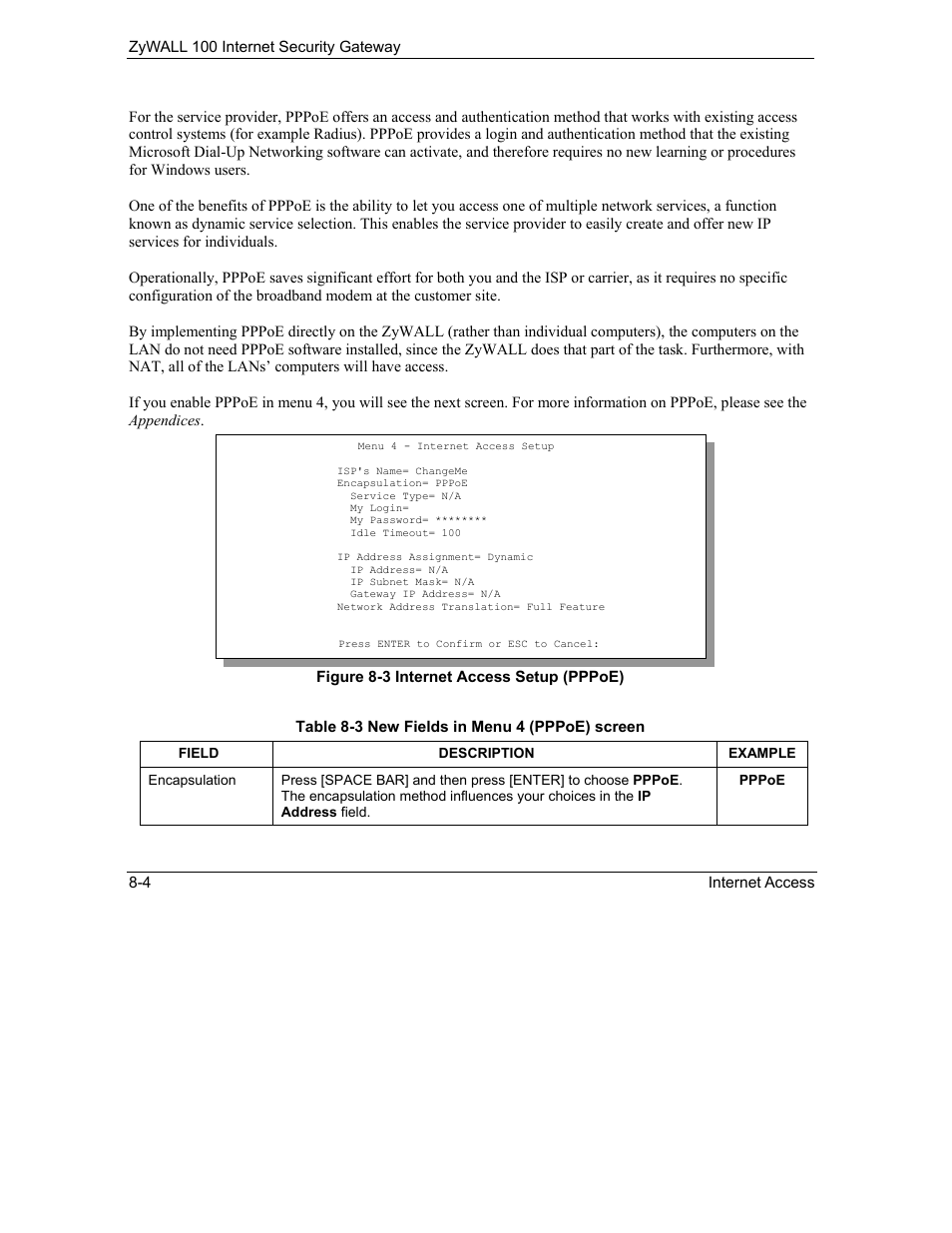 ZyXEL Communications Internet Security Gateway ZyWALL 100 User Manual | Page 81 / 356