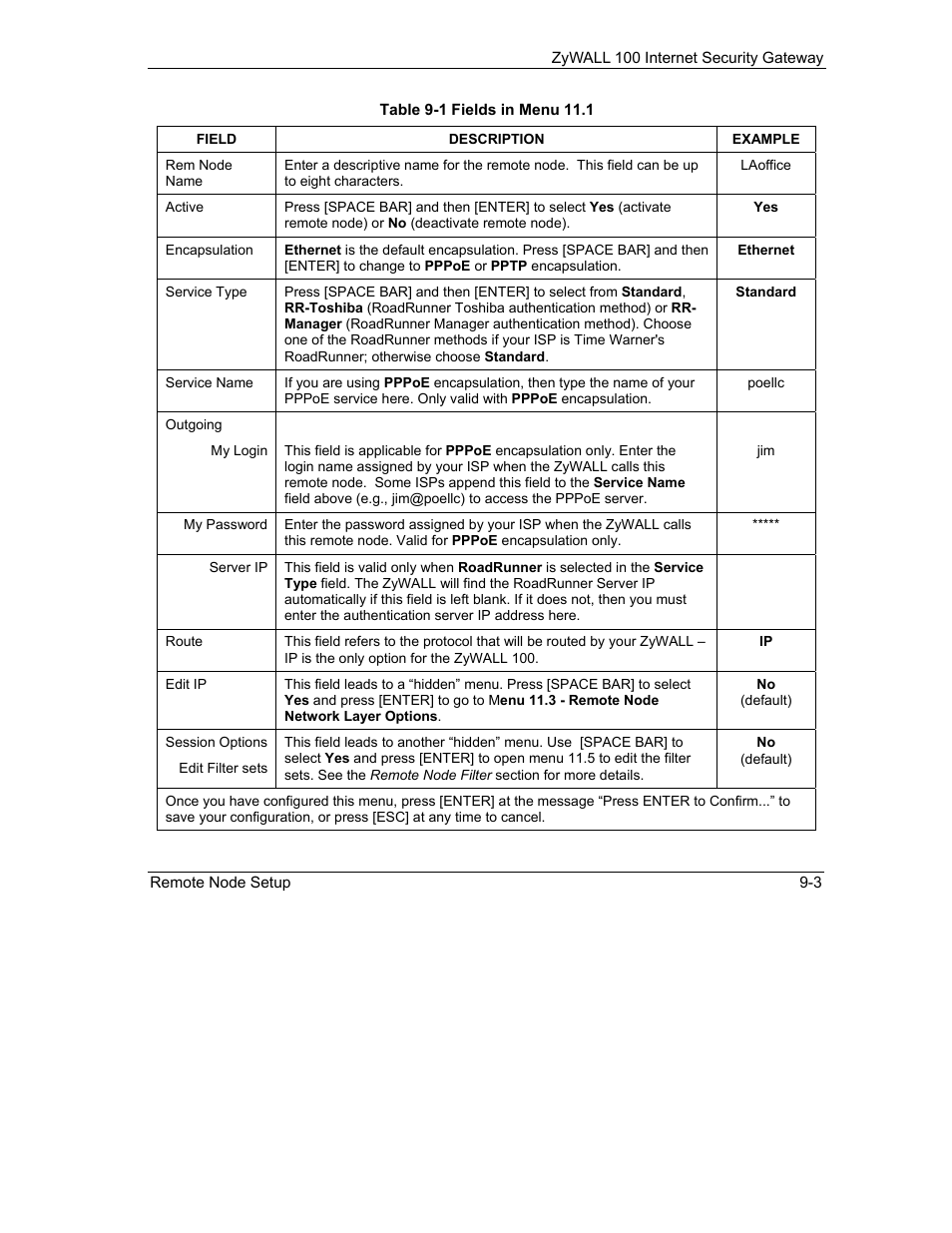 ZyXEL Communications Internet Security Gateway ZyWALL 100 User Manual | Page 86 / 356