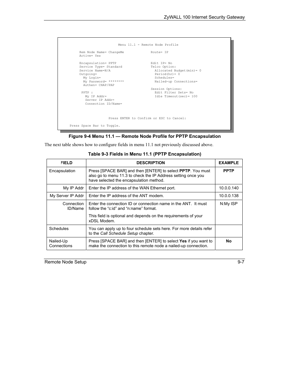 ZyXEL Communications Internet Security Gateway ZyWALL 100 User Manual | Page 90 / 356