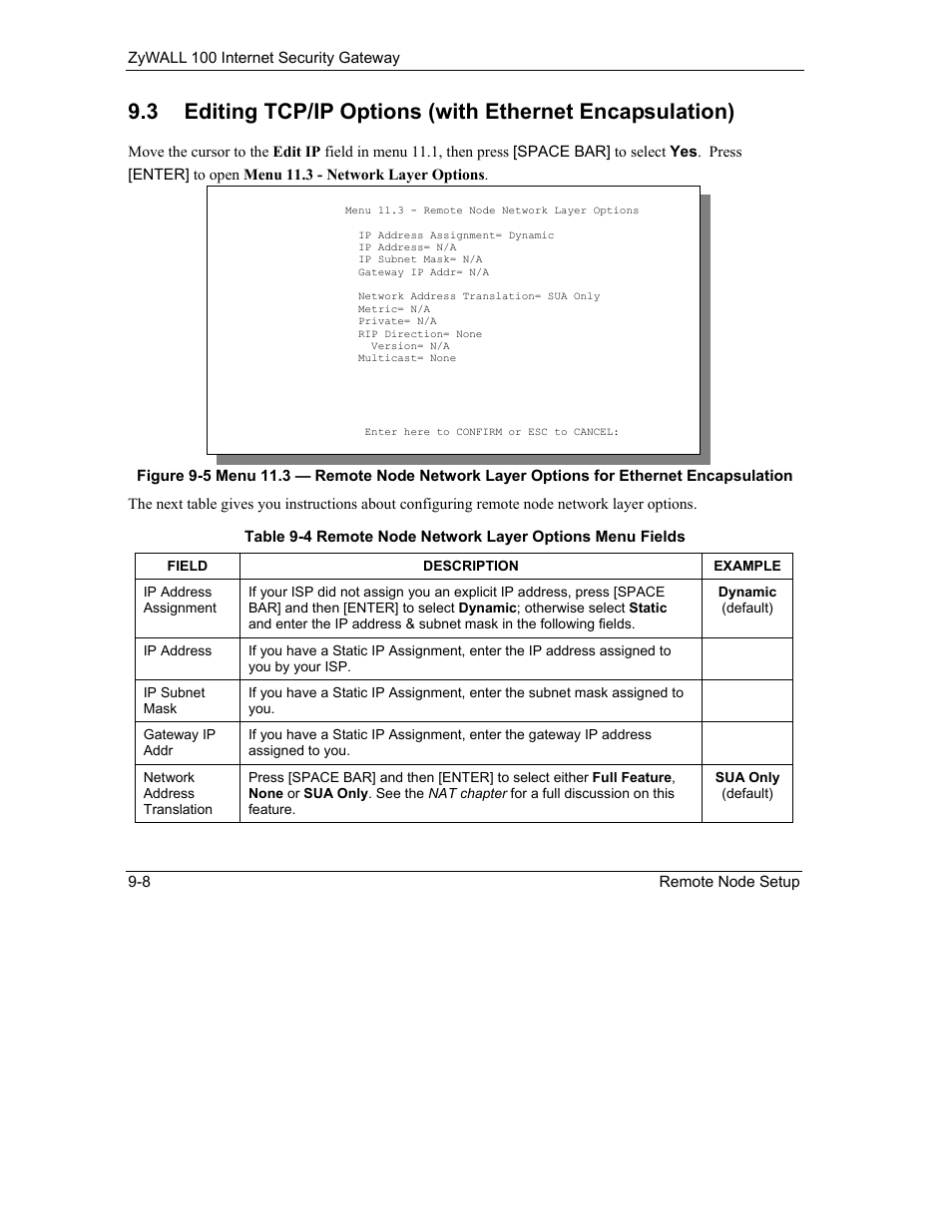 ZyXEL Communications Internet Security Gateway ZyWALL 100 User Manual | Page 91 / 356