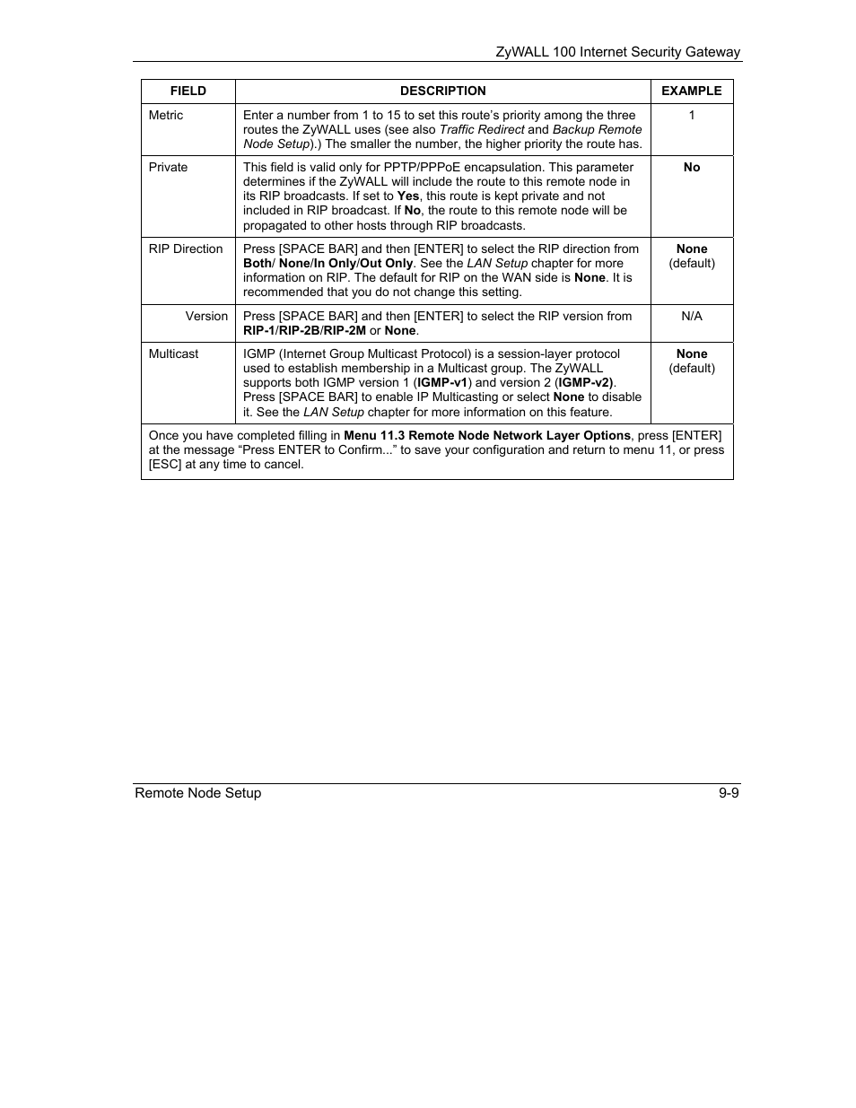 ZyXEL Communications Internet Security Gateway ZyWALL 100 User Manual | Page 92 / 356