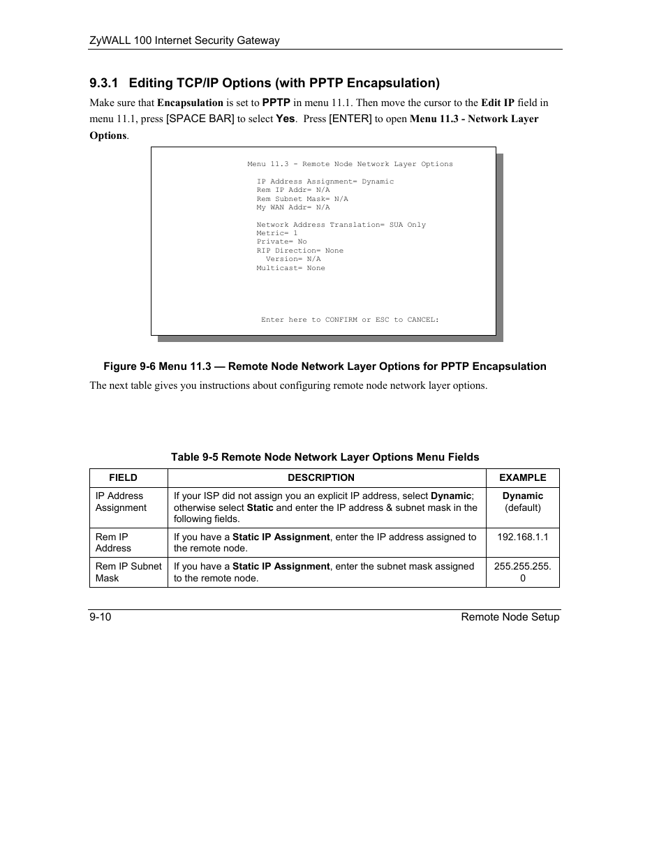 1 editing tcp/ip options (with pptp encapsulation) | ZyXEL Communications Internet Security Gateway ZyWALL 100 User Manual | Page 93 / 356