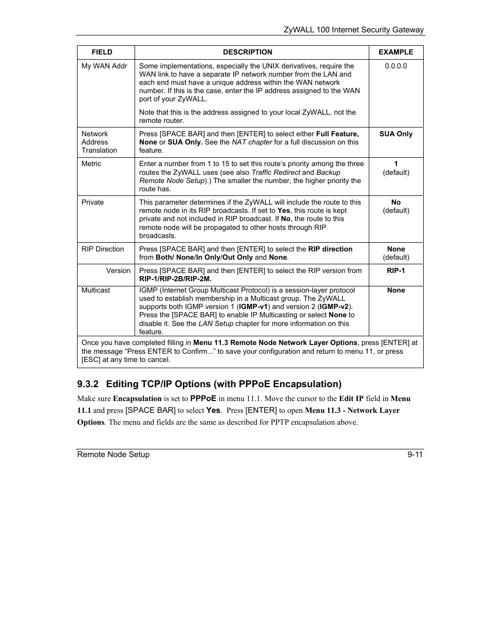 ZyXEL Communications Internet Security Gateway ZyWALL 100 User Manual | Page 94 / 356