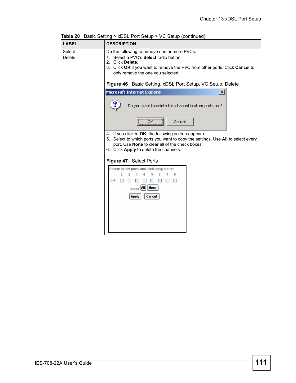 ZyXEL Communications IES-708-22A User Manual | Page 111 / 448