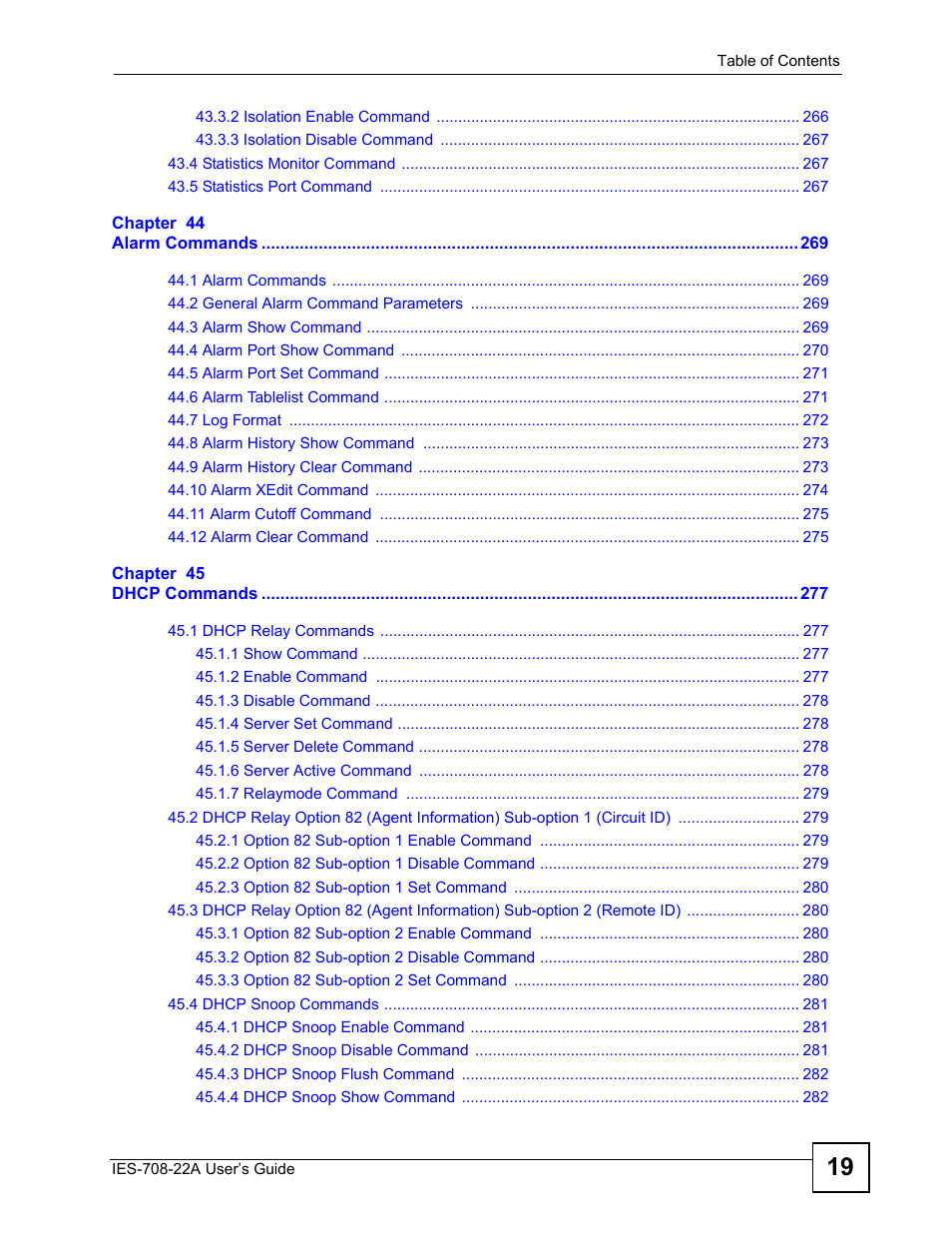 ZyXEL Communications IES-708-22A User Manual | Page 19 / 448